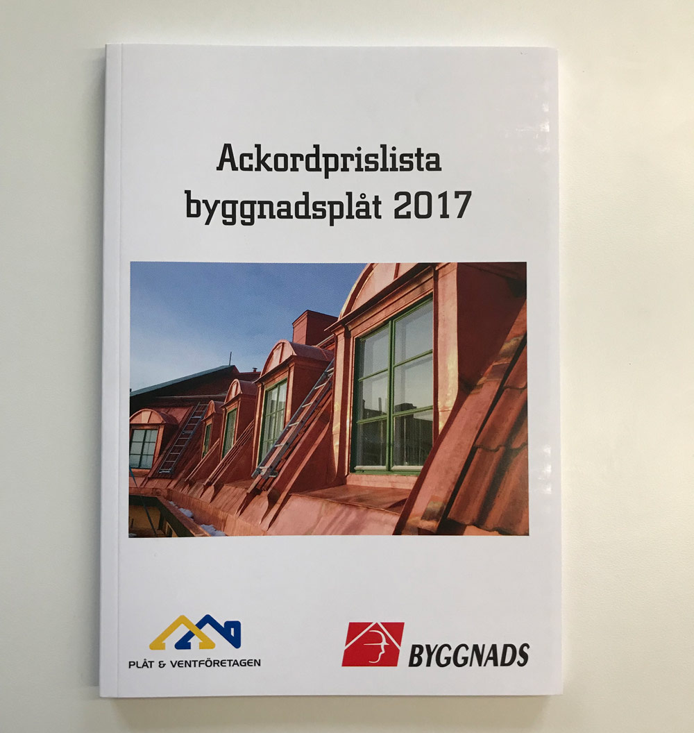 Ackordsprislista Byggnadsplåt 2017