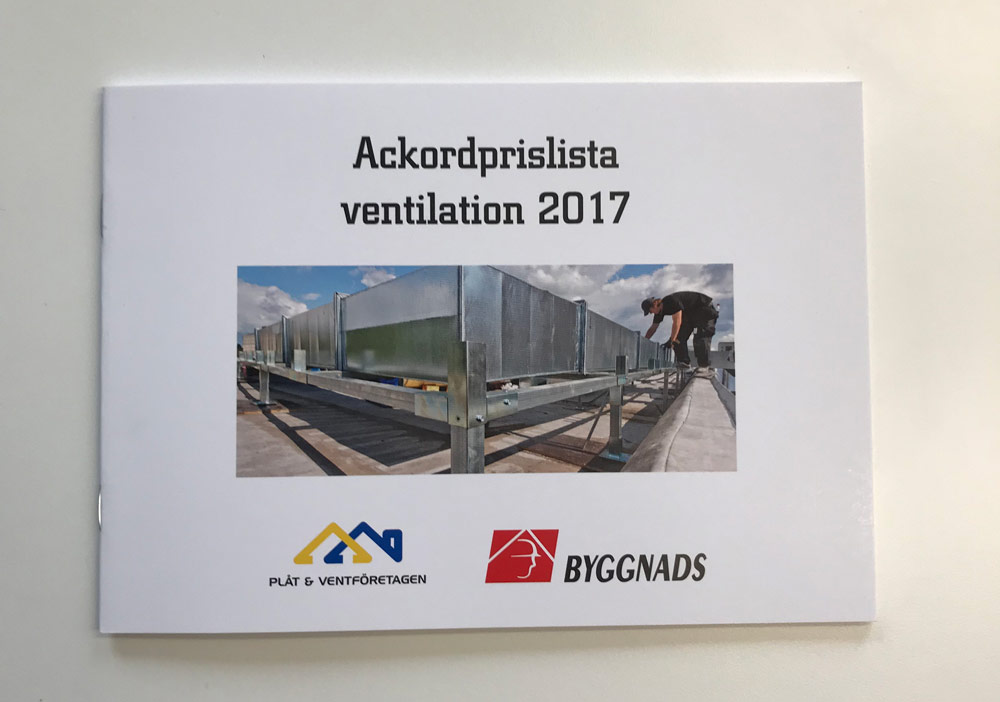 Ackordsprislista Ventilation 2017